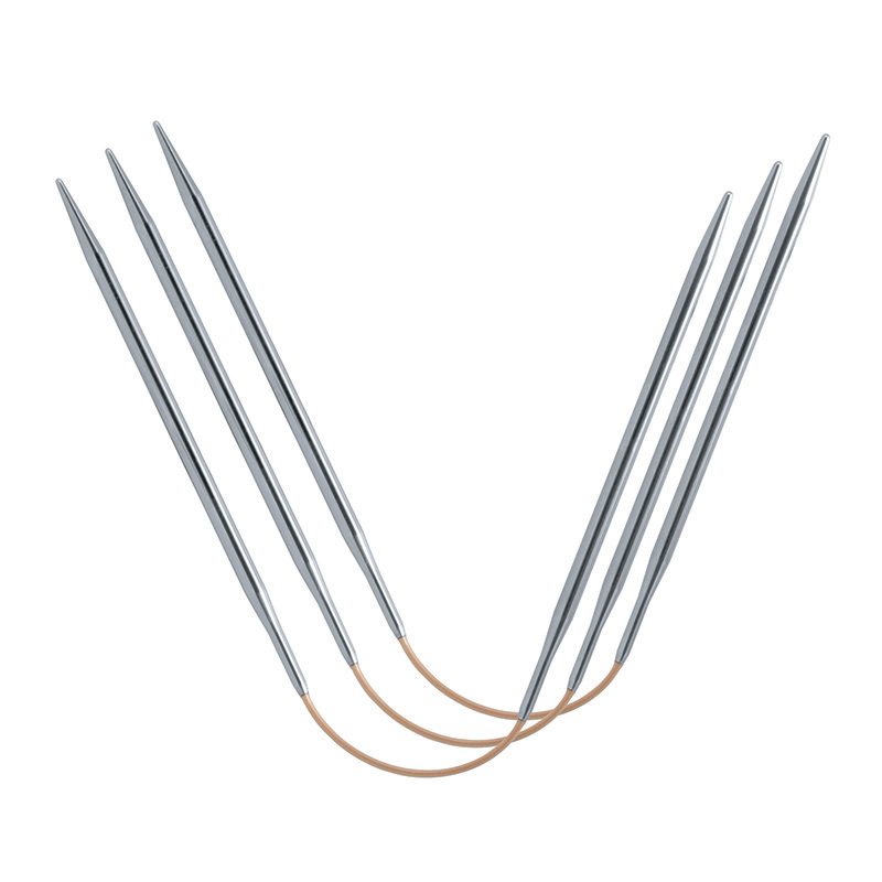 

Спицы д/вязания Addi чулочные гибкие супергладк addiCraSyTrio Long 5.5мм 26см 161-2/5.5-26, Серебристый, addiCraSyTrio