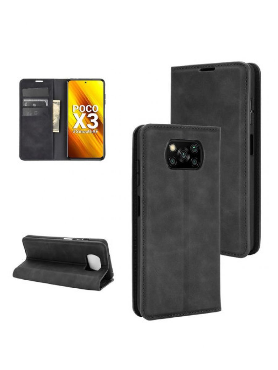 

Brodef Wish чехол книжка для Poco X3 Nfc черный