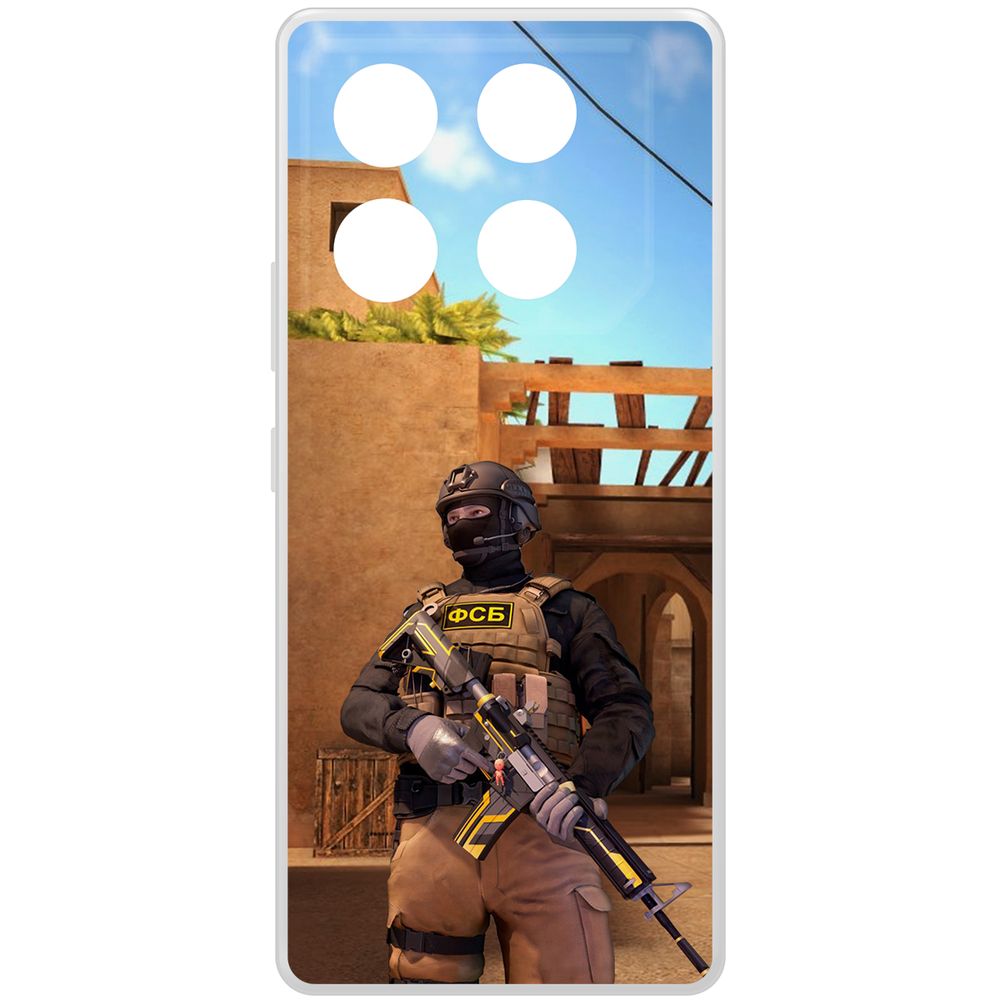 

Чехол-накладка Krutoff Clear Case Cтандофф 2 (Standoff 2) - ФСБ для INFINIX GT 20 Pro, Прозрачный