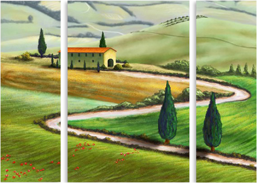 

Картина модульная на холсте Модулка Домик в Тоскане 170x127 см, 4322