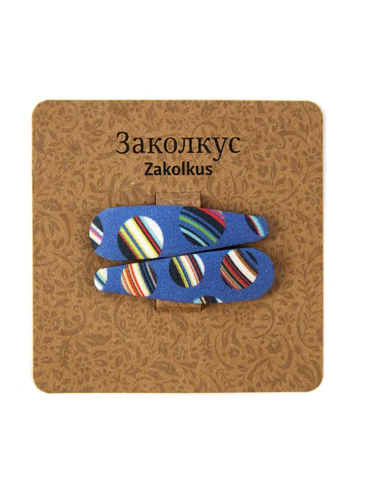 

Заколка клик-клак Студия Артемия Лебедева ZKL шипучая кислинка, 2 шт, Синий, ZKL