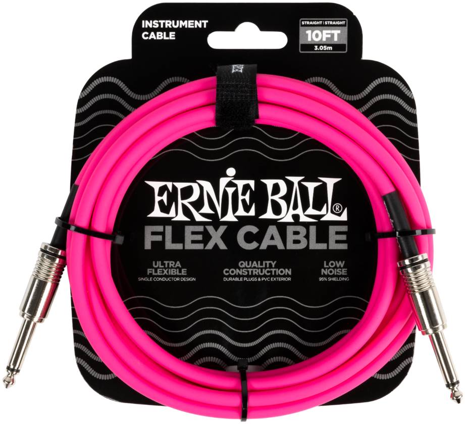 

Инструментальный кабель Ernie Ball 6413, 3м, Розовый