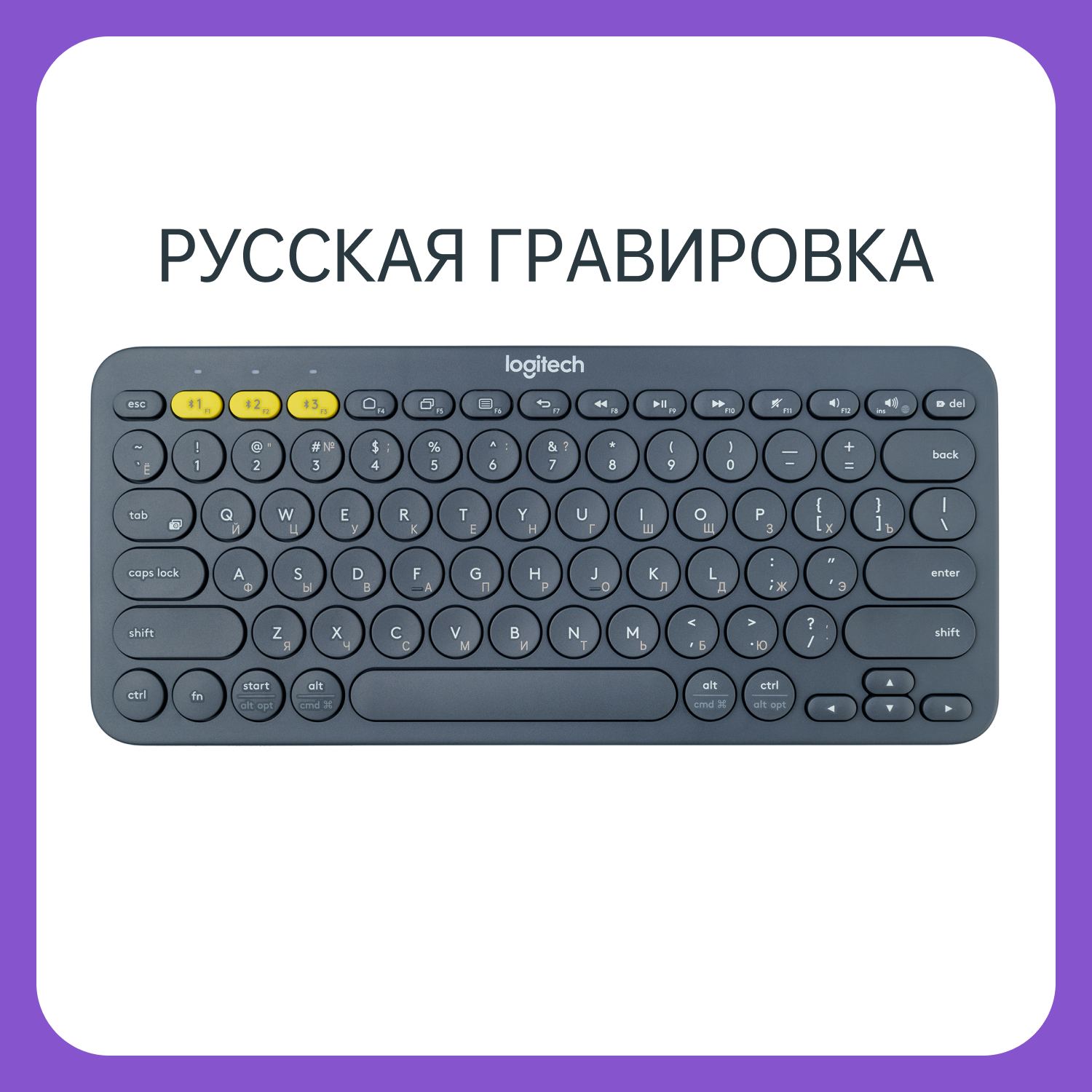 Беспроводная клавиатура Logitech K380 серый (920007590)