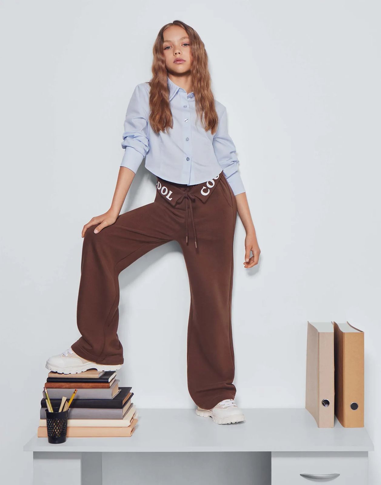 

Рубашка для девочки Gloria Jeans GWT004264 голубой 7-8л/128, GWT004264