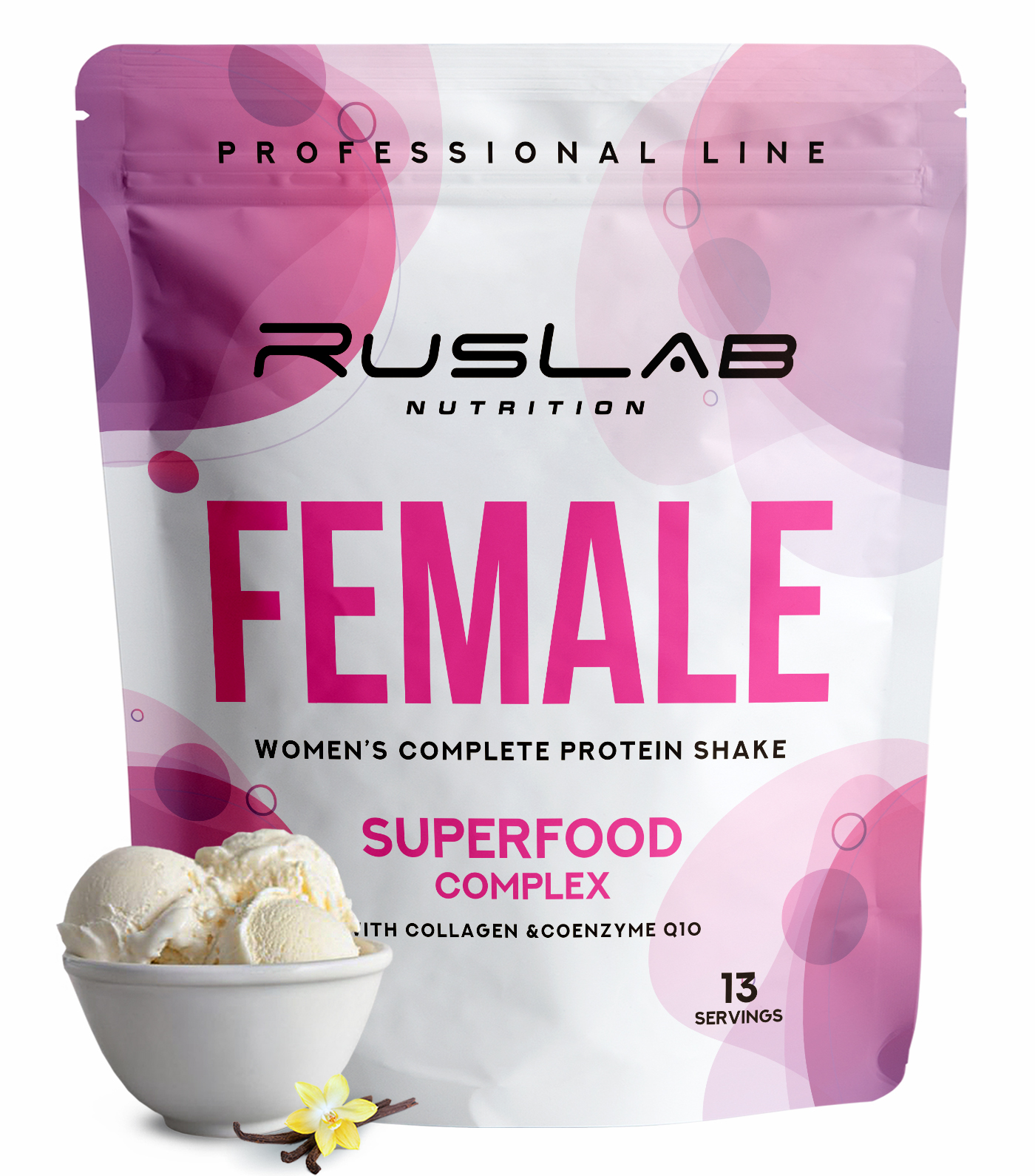 FEMALE Super Food Complex RusLabNutrition 416гр вкус ванильное мороженое