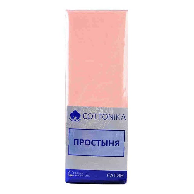 Простыня Cottonika 1,5 сп сатин в ассортименте