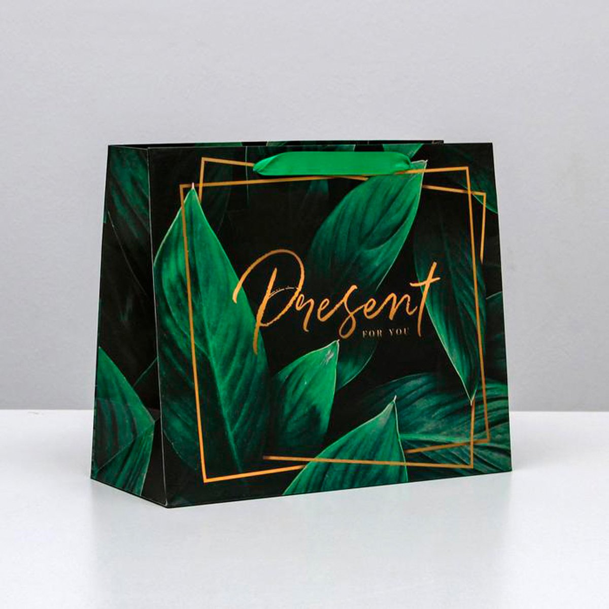 

Пакет подарочный Дарите Счастье Present for you 4725121 ламинированный 27x23x11,5, Черный