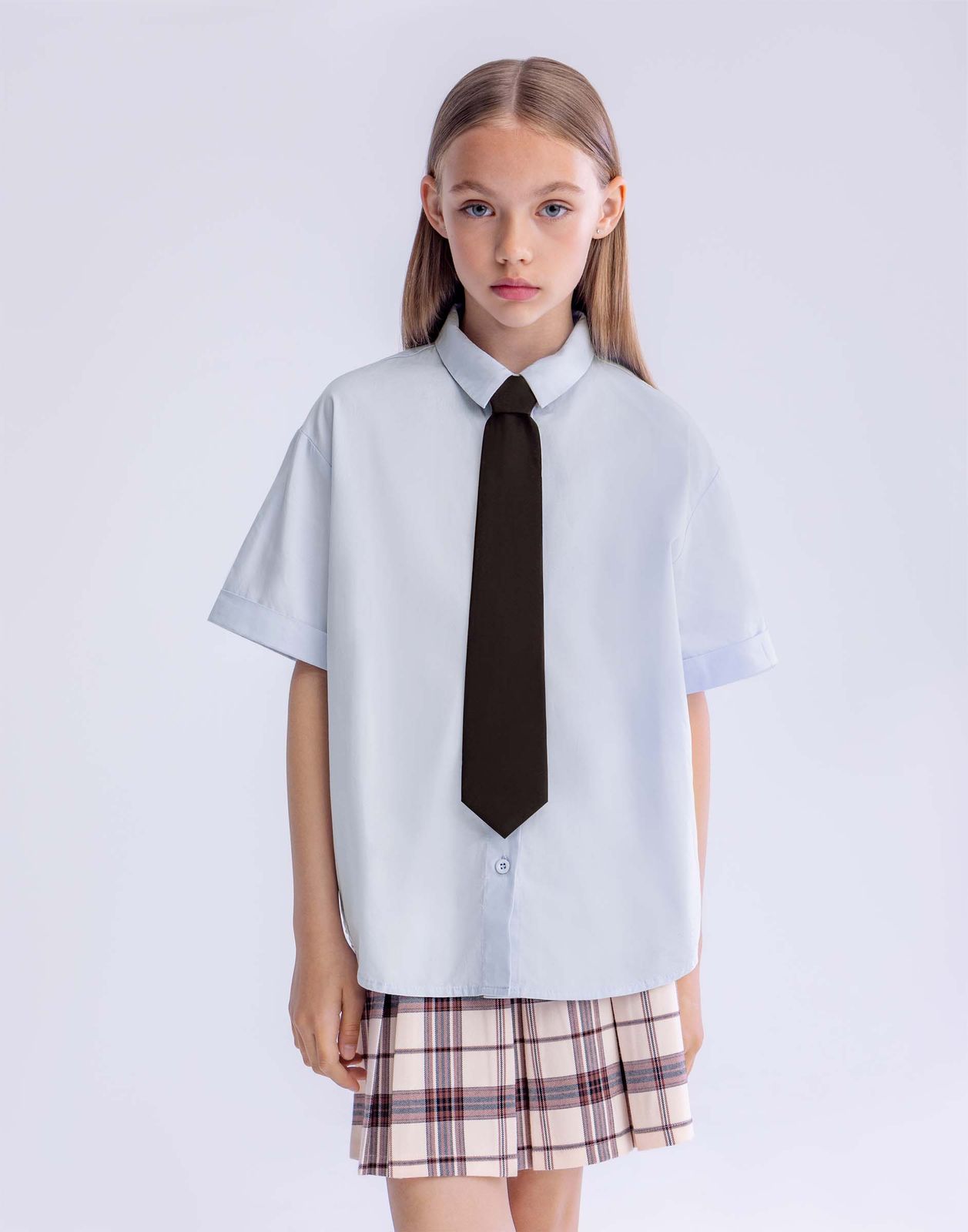 

Рубашка для девочки Gloria Jeans GSU001238 голубой 13-14л/164, GSU001238