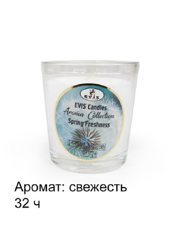 фото Свеча ароматизированная evis spring freshness в стакане