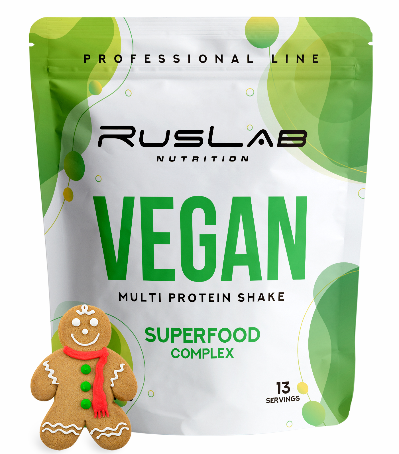 Multi VEGAN Protein Shake RusLabNutrition веганский протеин 416гр вкус имбирный пряник
