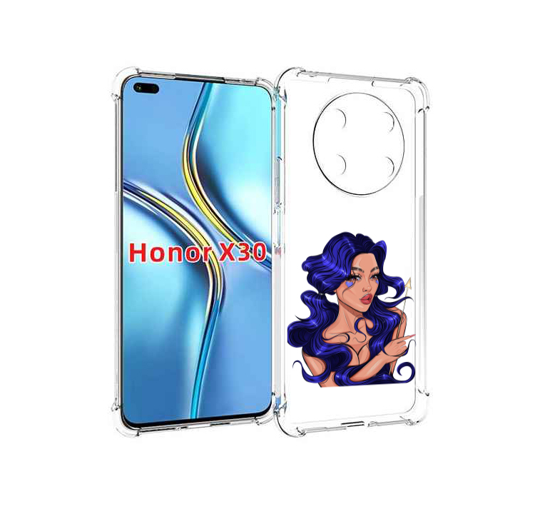 

Чехол MyPads красивая-девушка-с-синими-волосами женский для Honor X30 / Magic4 Lite 5G, Прозрачный, Tocco