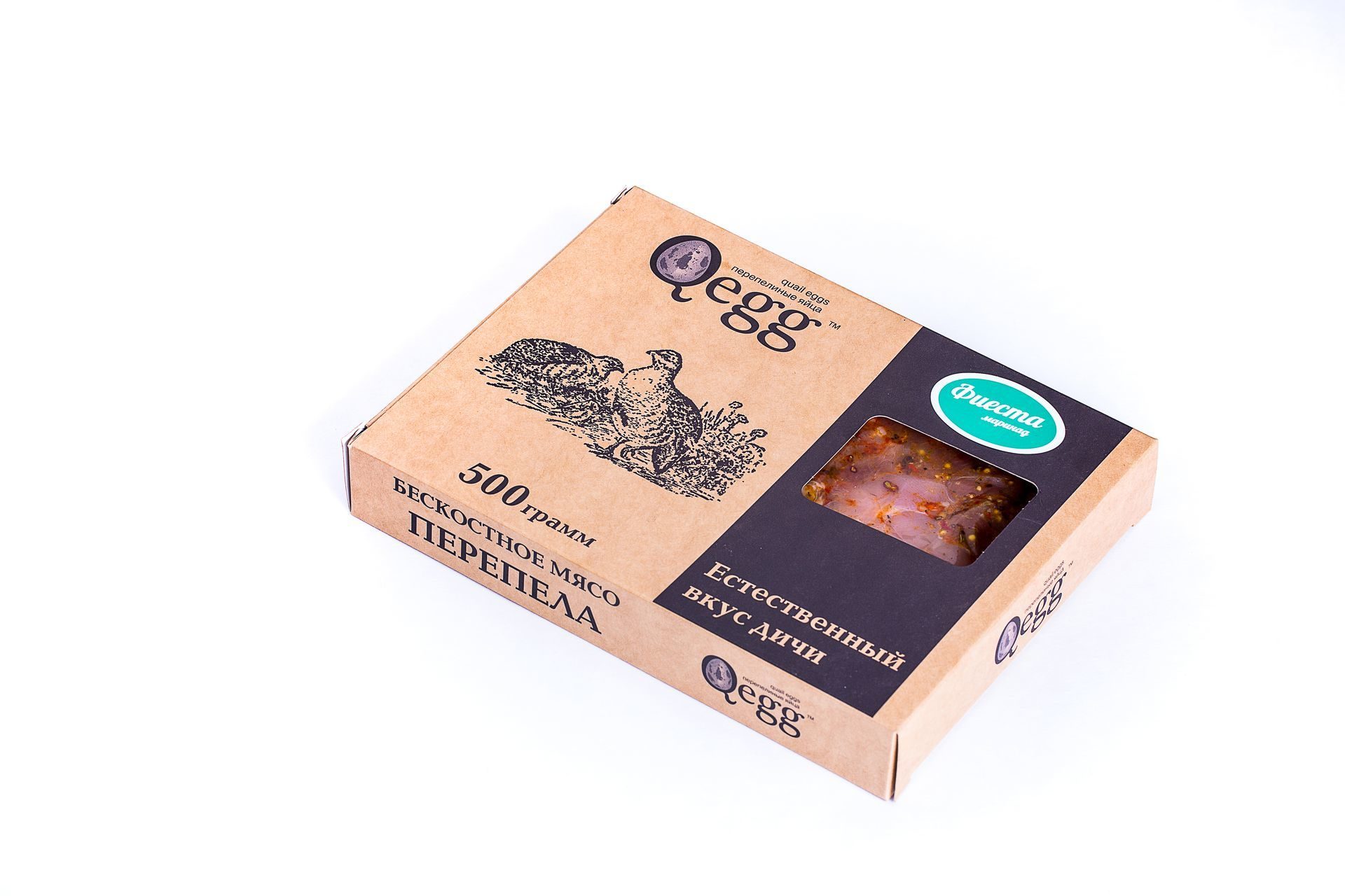 

Мясо перепела без костей Qegg Фиеста в маринаде замороженный 500 г