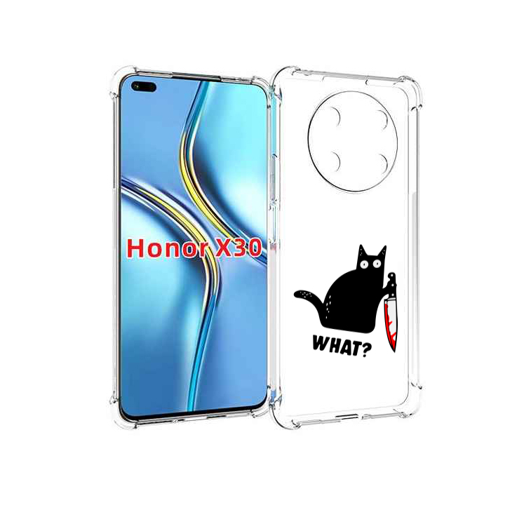 

Чехол MyPads котик-убийца для Honor X30 / Magic4 Lite 5G, Прозрачный, Tocco