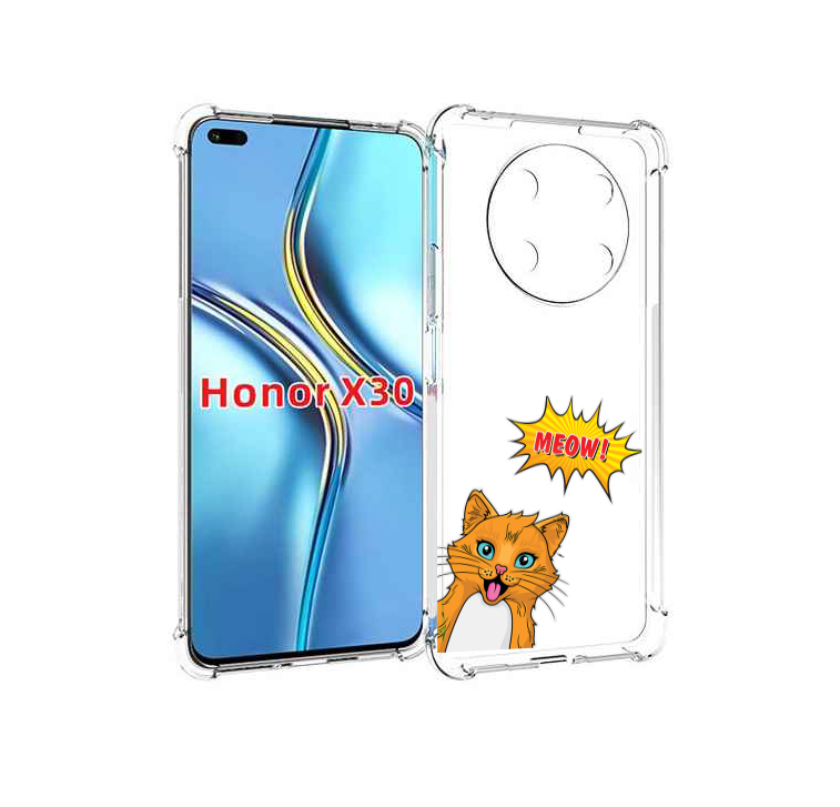 

Чехол MyPads кот-мяу детский для Honor X30 / Magic4 Lite 5G, Прозрачный, Tocco