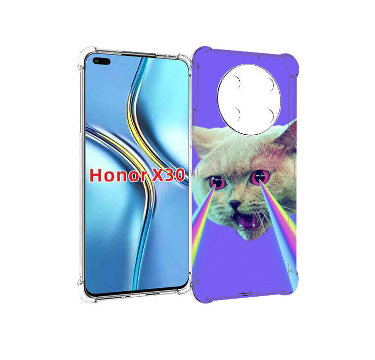 

Чехол MyPads кот с радугой в глазах для Honor X30 / Magic4 Lite 5G, Прозрачный, Tocco