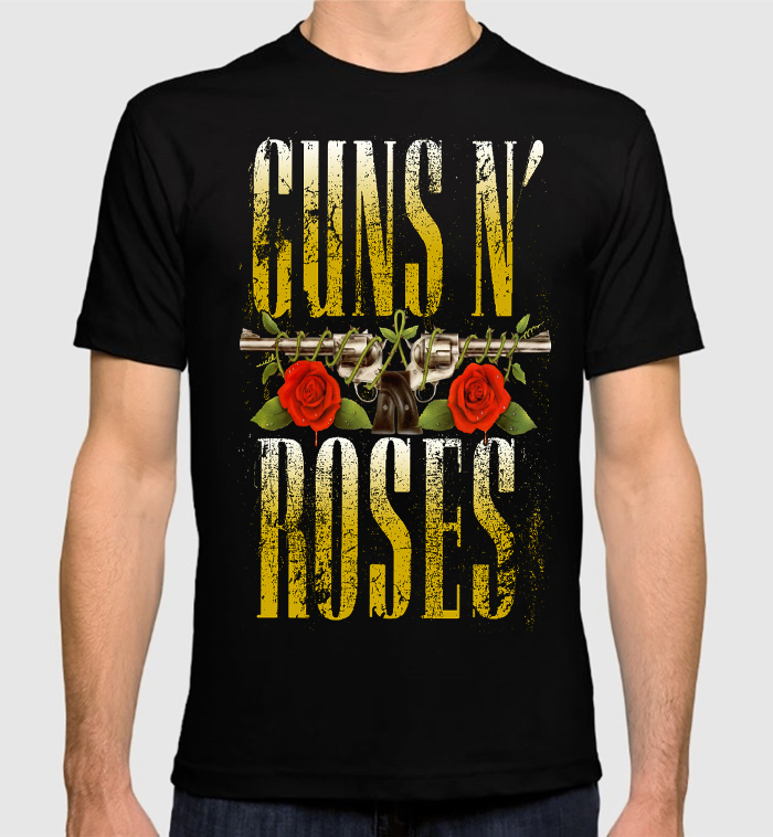 фото Футболка мужская dream shirts guns and roses 10007942 черная xl