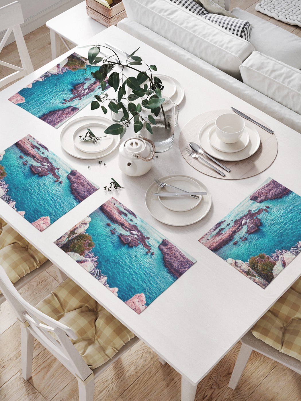 

Комплект салфеток JoyArty "Каменный берег" для сервировки стола (32х46 см, 4 шт.), Каменный берег