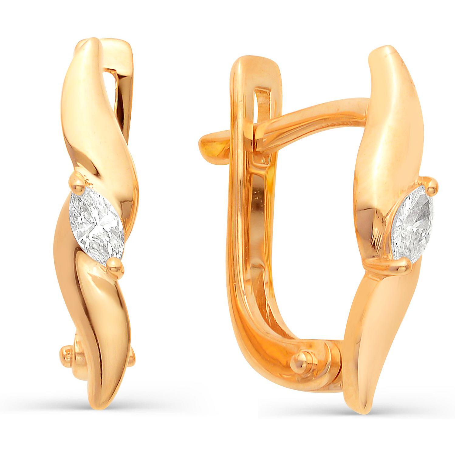 

Серьги женские из золота АЛЬКОР 23489-102, сапфир, 23489-102