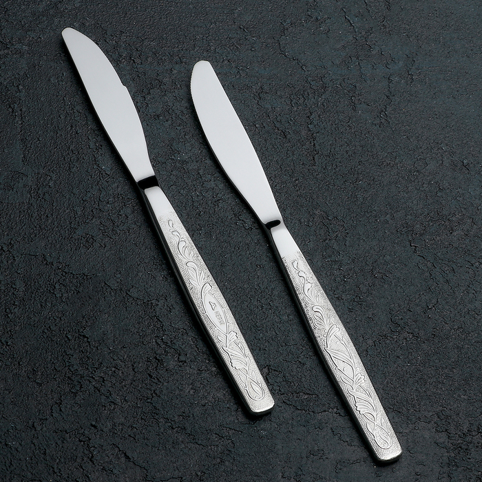 Нож столовый «Уралочка», h=19,5 см, толщина 2 мм (6 шт)