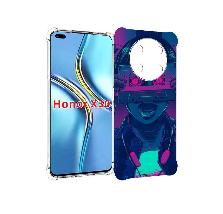 

Чехол MyPads киберпанк с кассетой для Honor X30 / Magic4 Lite 5G, Прозрачный, Tocco