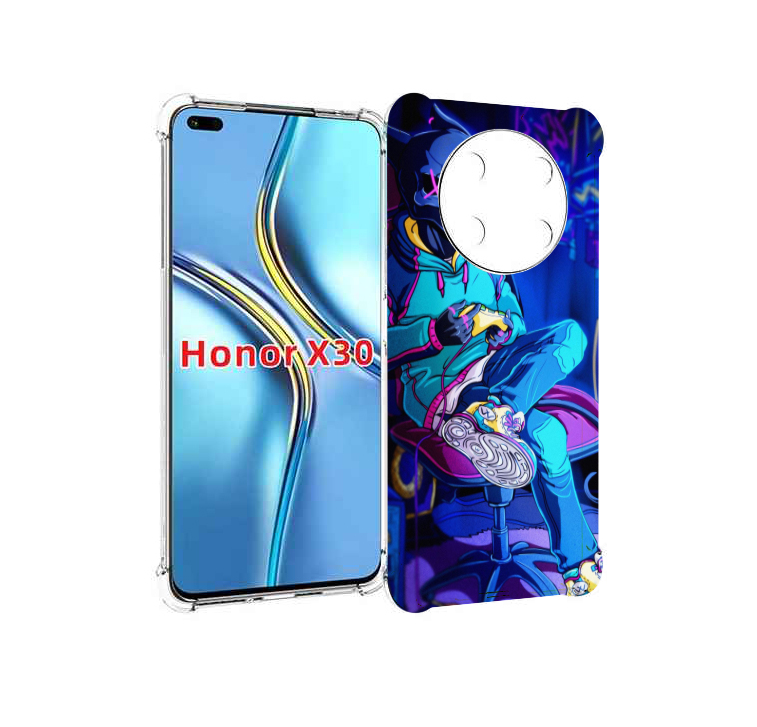 

Чехол MyPads киберпанк игрок для Honor X30 / Magic4 Lite 5G, Прозрачный, Tocco