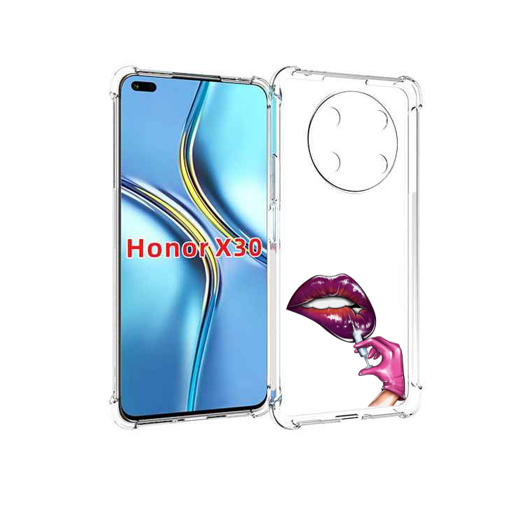 

Чехол MyPads качаем-губы для Honor X30 / Magic4 Lite 5G, Прозрачный, Tocco