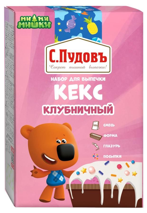 

Смесь для выпечки С.Пудовъ Кекс клубничный с глазурью 200 г