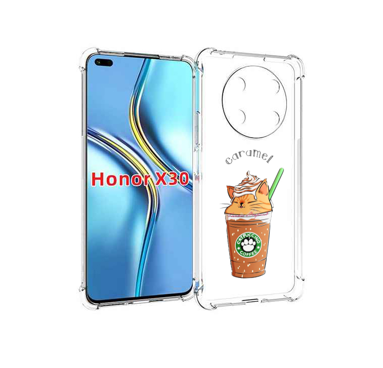 

Чехол MyPads карамельный напиток женский для Honor X30 / Magic4 Lite 5G, Прозрачный, Tocco