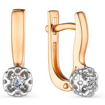

Серьги женские из золота АЛЬКОР 23571-100, бриллиант, 23571-100
