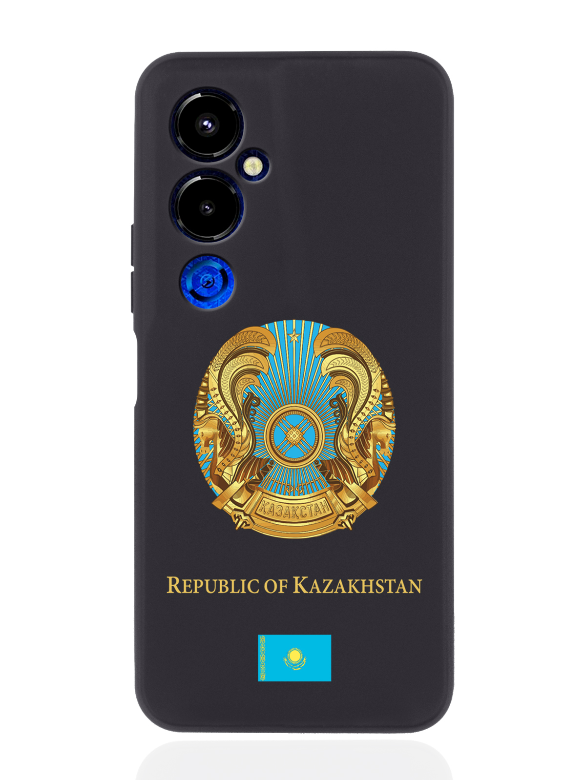 

Чехол SignumCase для Tecno Pova 4 Pro Герб Казахстана черный, Разноцветный