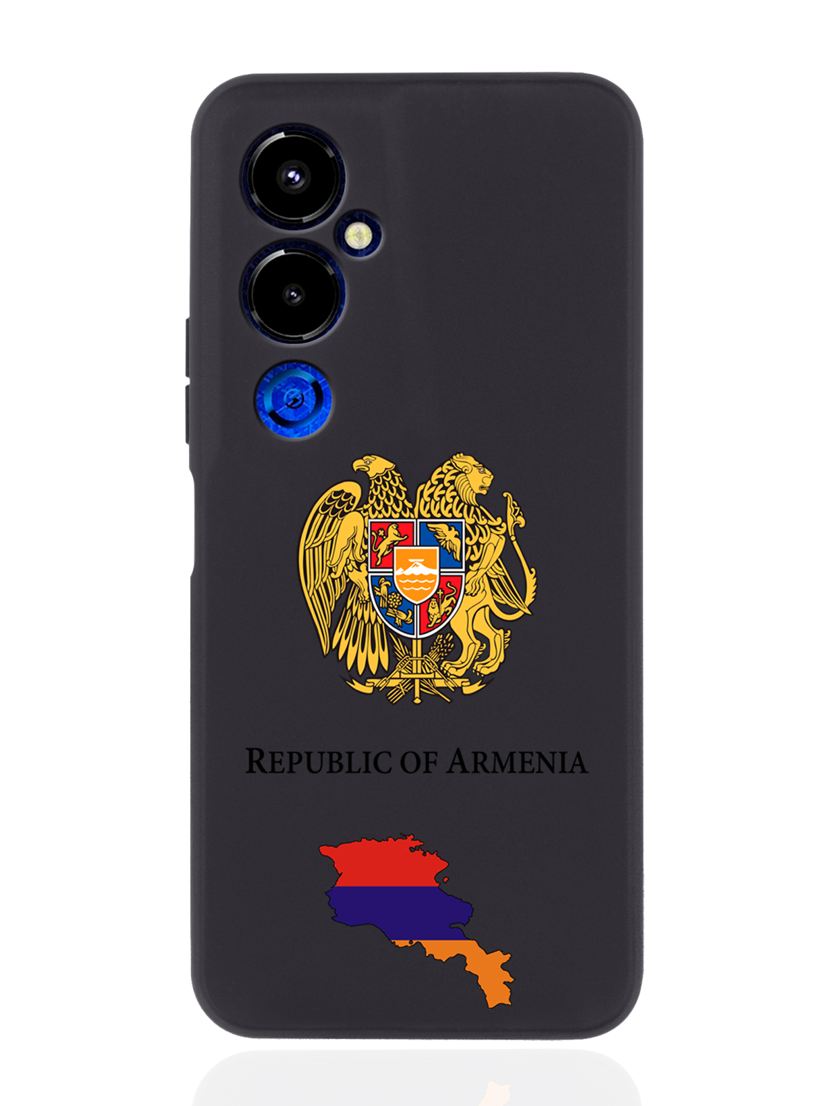 

Чехол SignumCase для Tecno Pova 4 Pro Герб Армении черный, Разноцветный