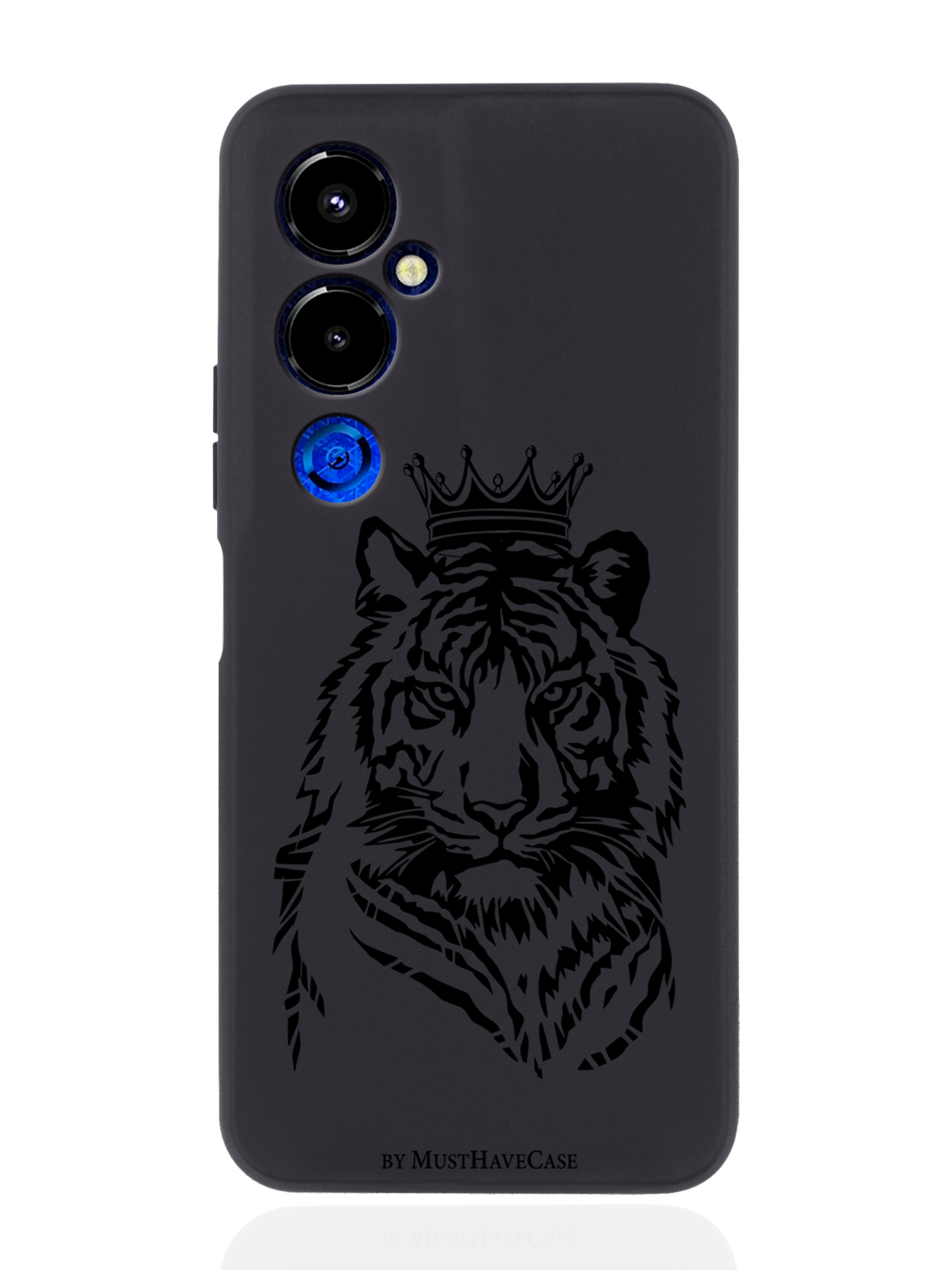 

Чехол MustHaveCase для Tecno Pova 4 Pro Тигр с Короной черный