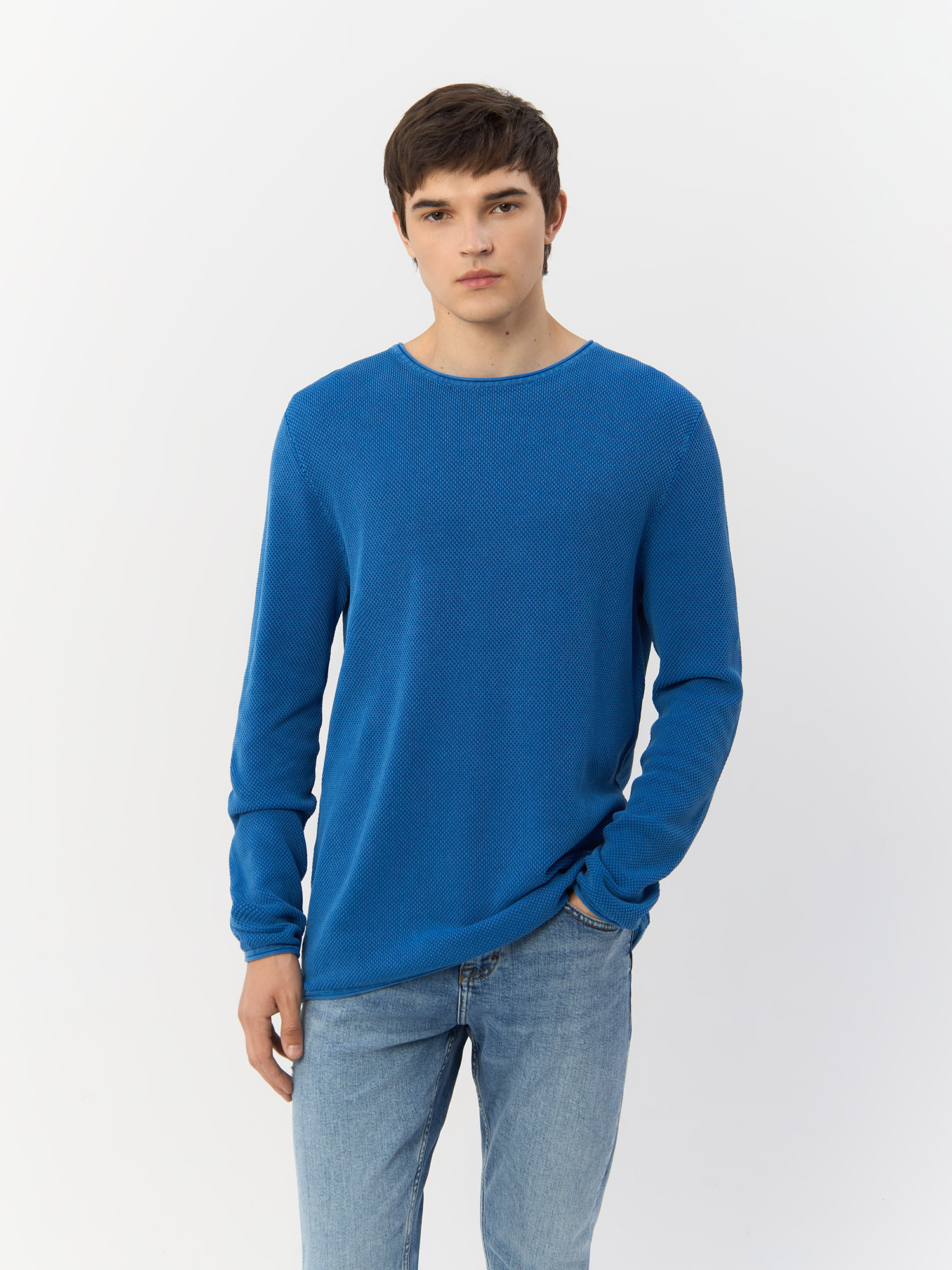 

Джемпер мужской QS by s.Oliver 2138702/5539 синий L, 2138702