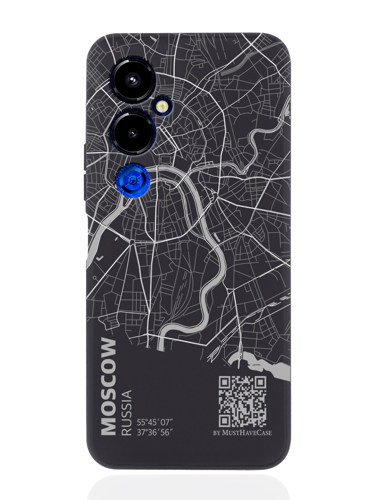 Чехол MustHaveCase для Tecno Pova 4 Pro Карта Москвы черный