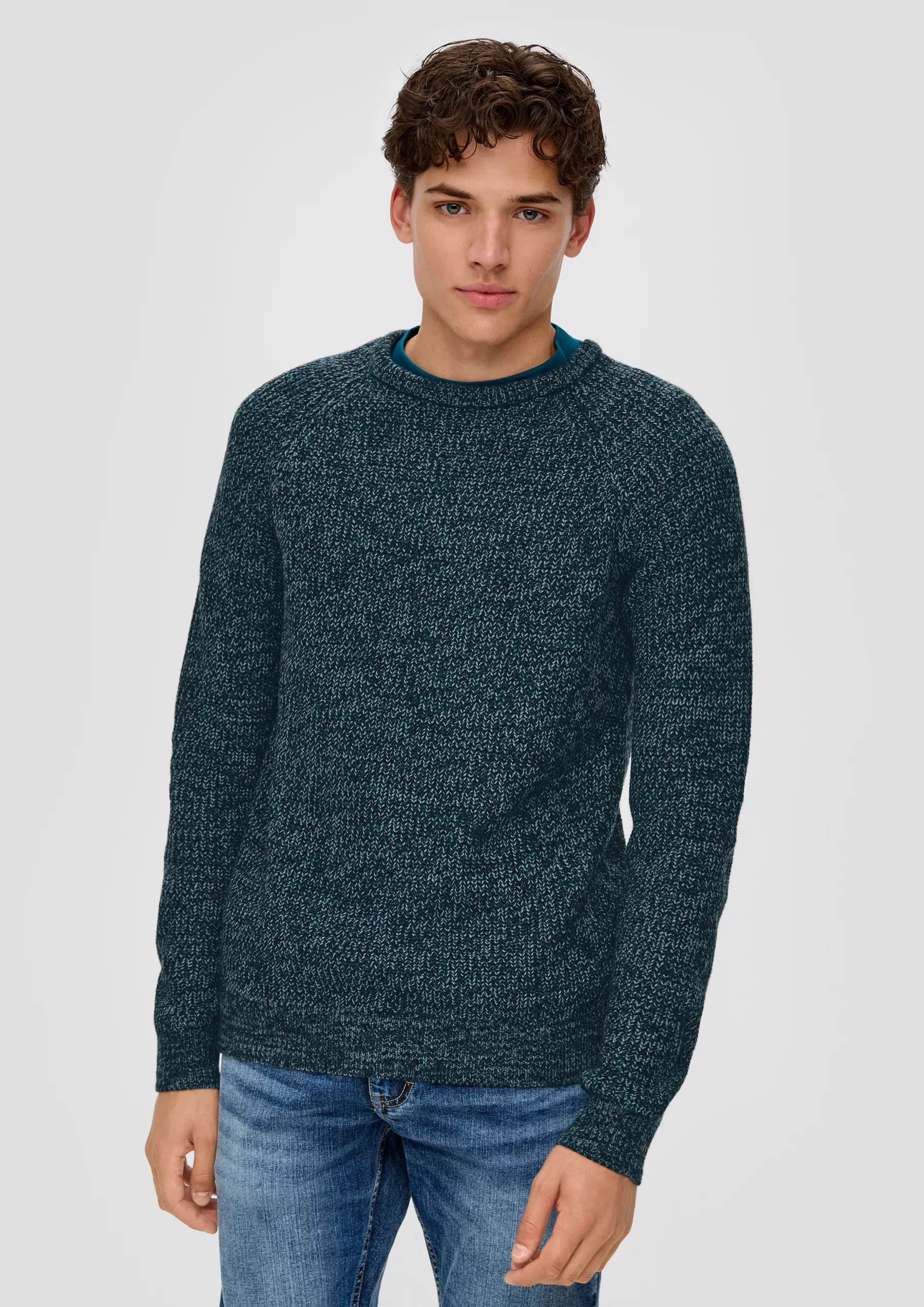 Пуловер мужской QS by s.Oliver 2134608/67W0, синий, L