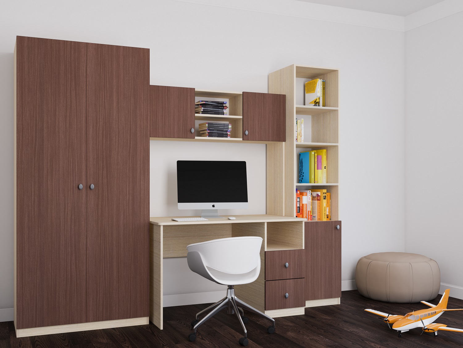 

Модульная детская Астра №5 Дуб молочный/Салатовый, Зеленый