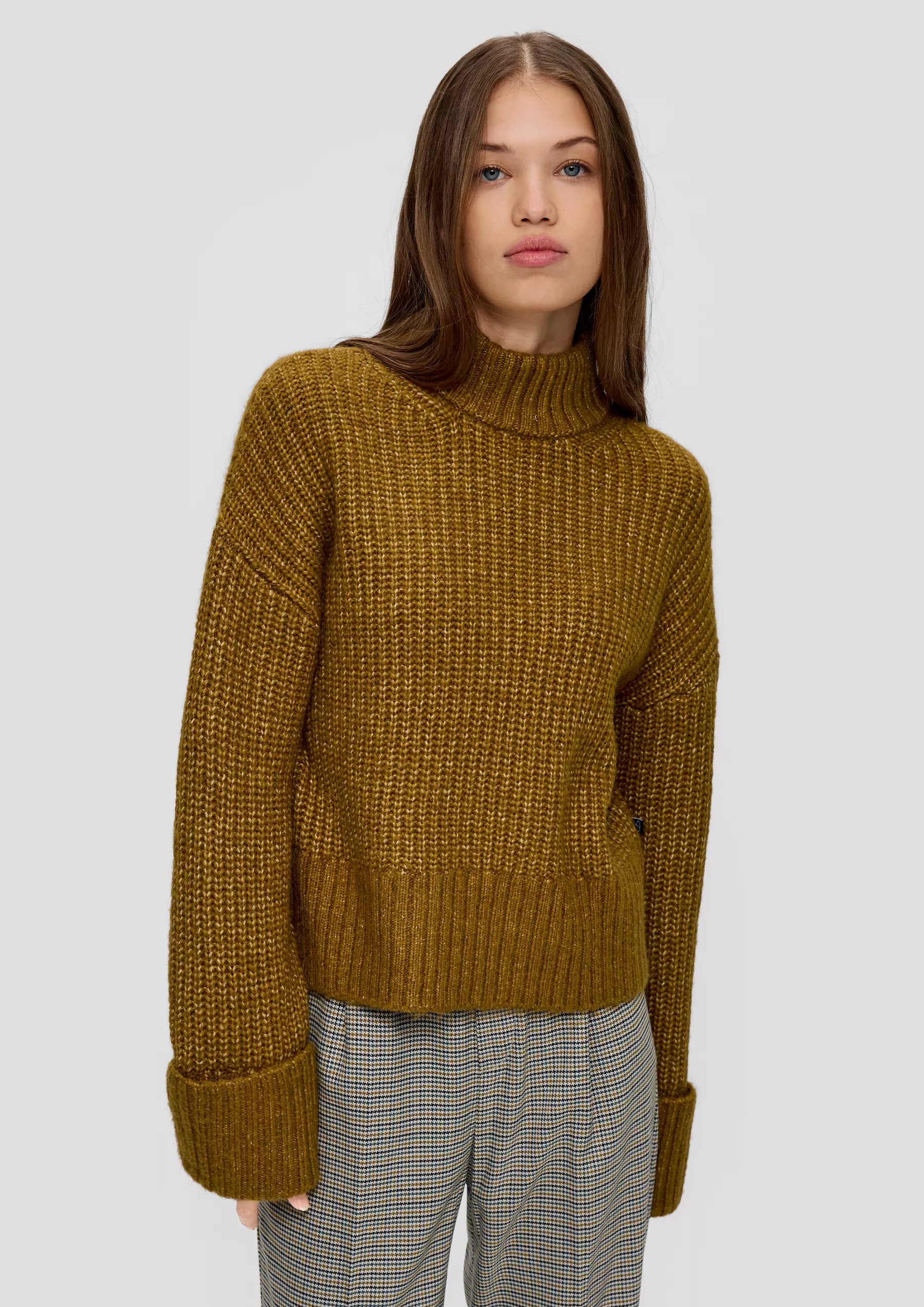 Пуловер женский QS by s.Oliver 2135334/77W0 коричневый XS