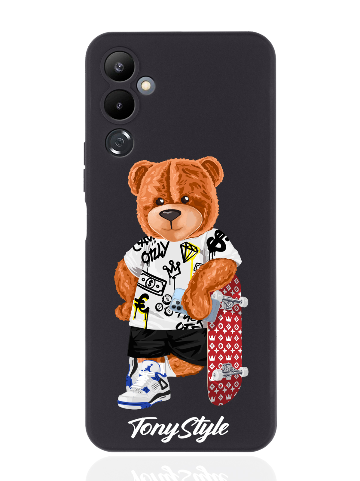 

Чехол Tony Style для Tecno Pova 4 Tony Style со скейтом черный, Коричневый;черный;красный