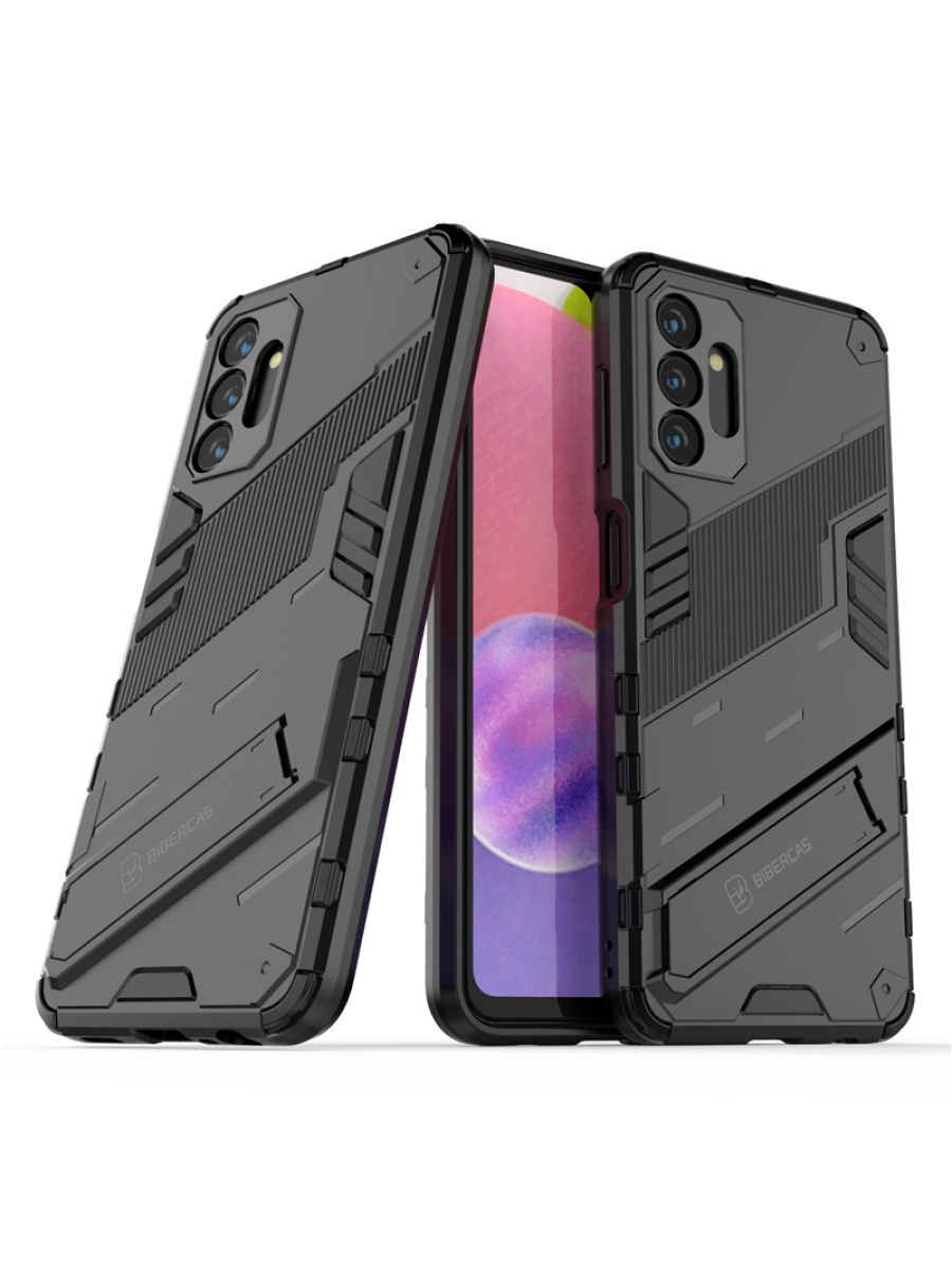 

Punk противоударный чехол с подставкой для Samsung Galaxy A13 Черный