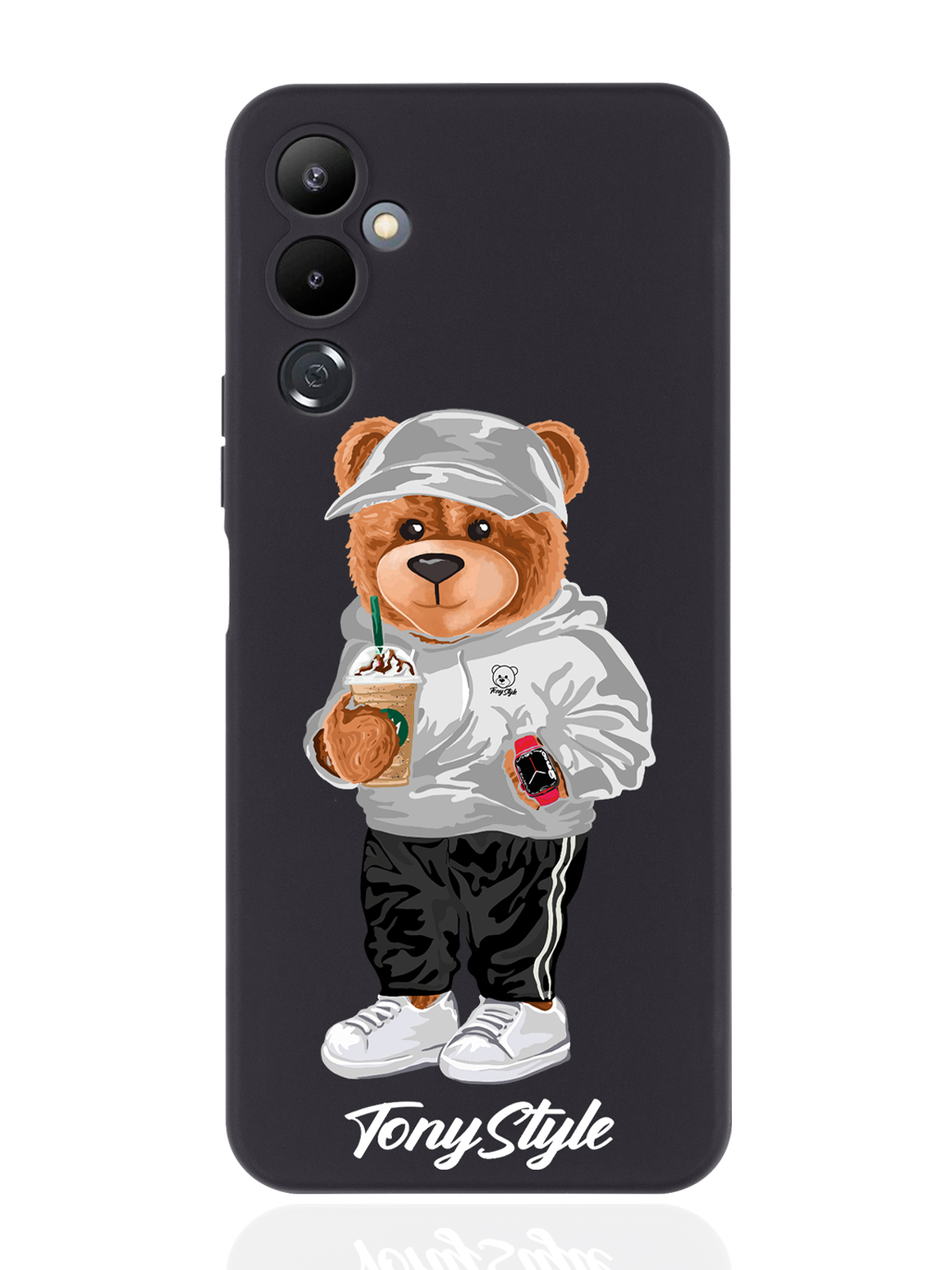 

Чехол Tony Style для Tecno Pova 4 Tony Style с кофе черный, Серый;белый;черный