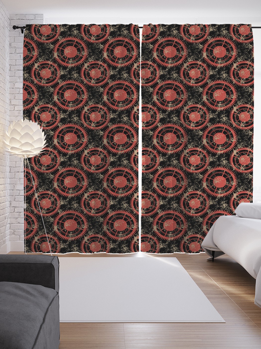 

Шторы JoyArty с фотопечатью "Гранжевые шестеренки" из сатена, 290х265 см, Гранжевые шестеренки