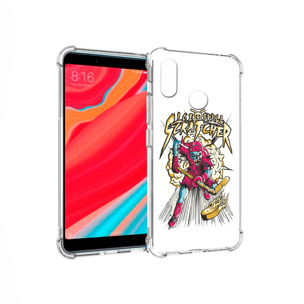 

Чехол MyPads Tocco для Xiaomi Redmi S2 нарисованный скелет хоккеист (PT111025.312.514), Прозрачный, Tocco