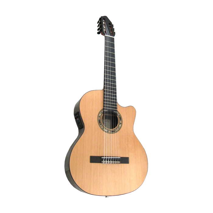Электро-акустическая 7-струнная класс. гитара, с вырезом, Kremona Performer Series Fiesta