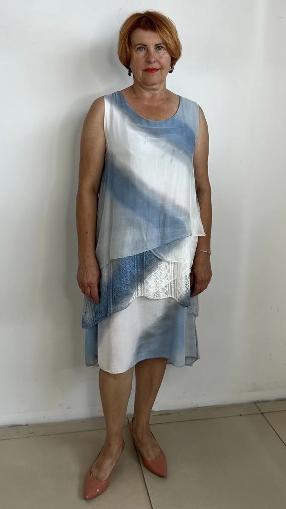 Платье женское Made in Ital 8668 голубое 46-48 RU