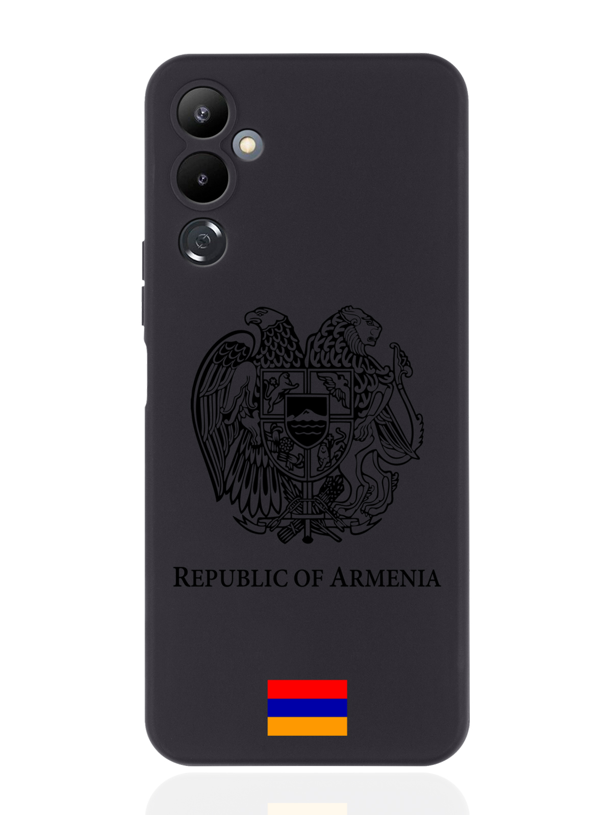 

Чехол SignumCase для Tecno Pova 4 Черный лаковый Герб Армении черный