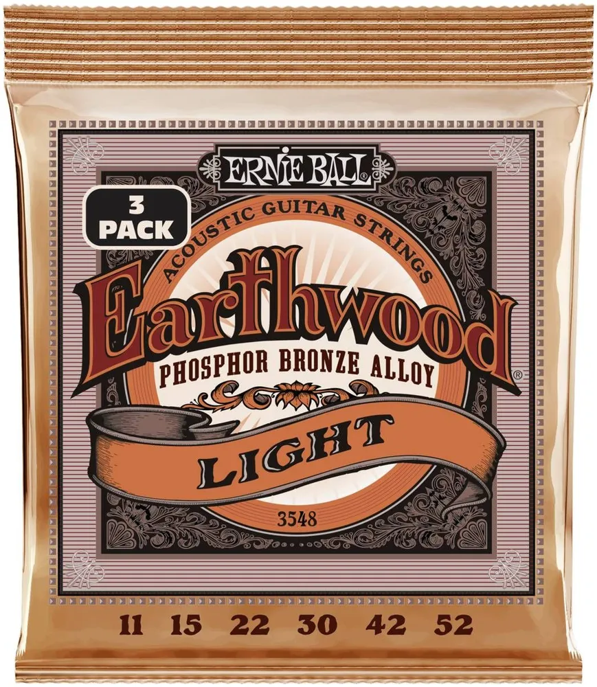 

Струны для акустической гитары ERNIE BALL 3548 Earthwood Phosphor Bronze Light 3 Pack 11-5