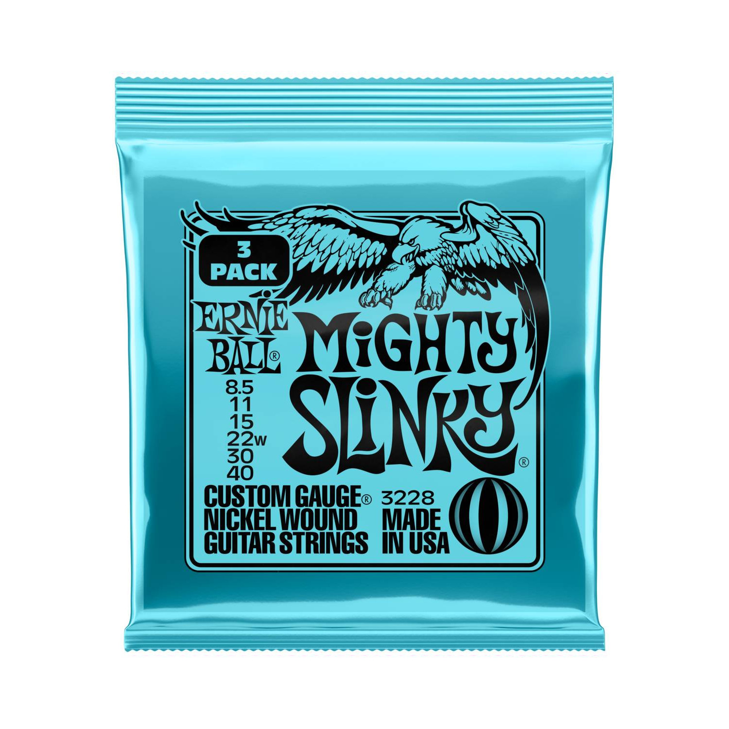 

Струны для электрогитары ERNIE BALL 3228 Nickel Slinky Mighty 3 Pack 8.5-40