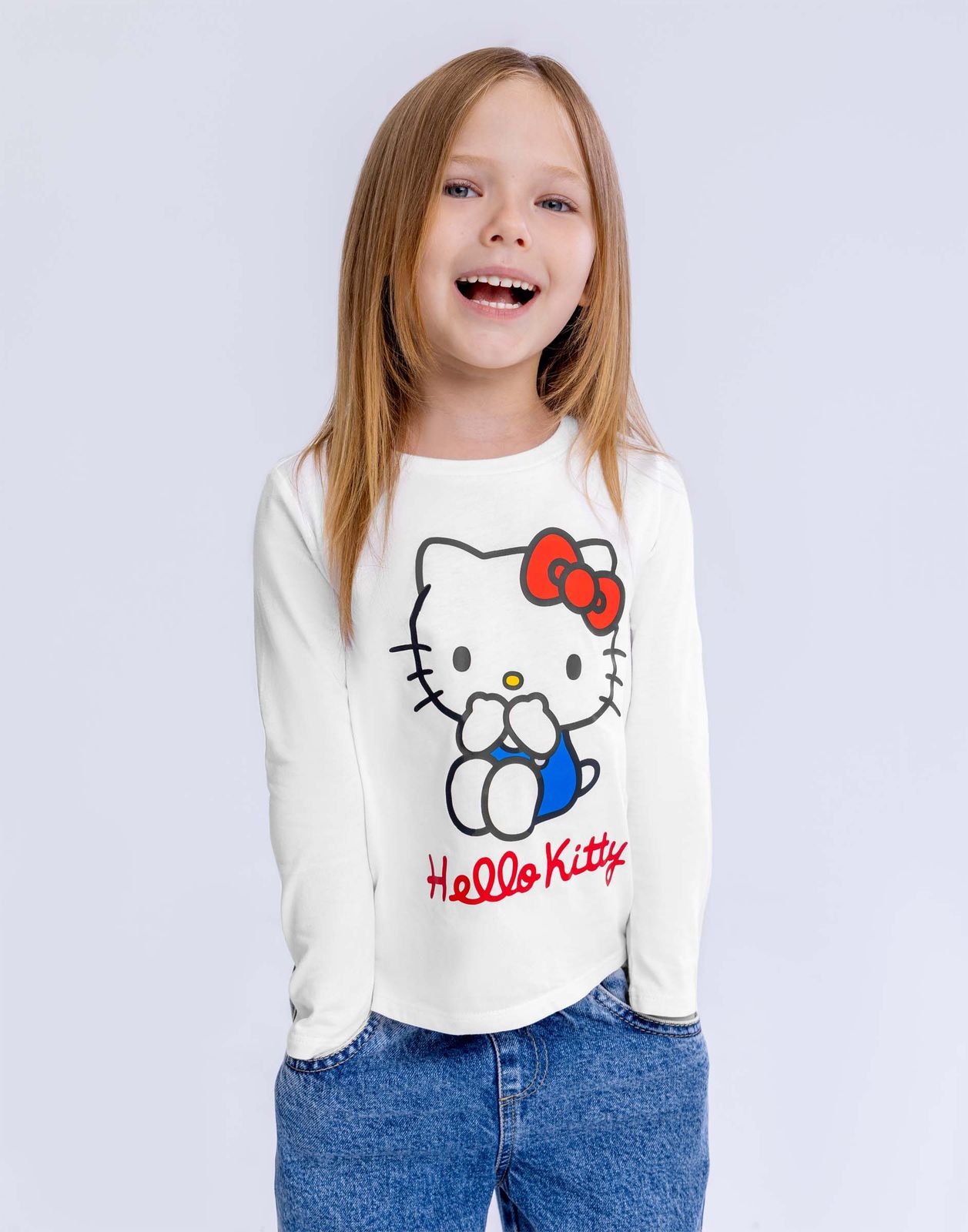 

Лонгслив для девочки Gloria Jeans GKT025973 белый 3-4г/104, GKT025973