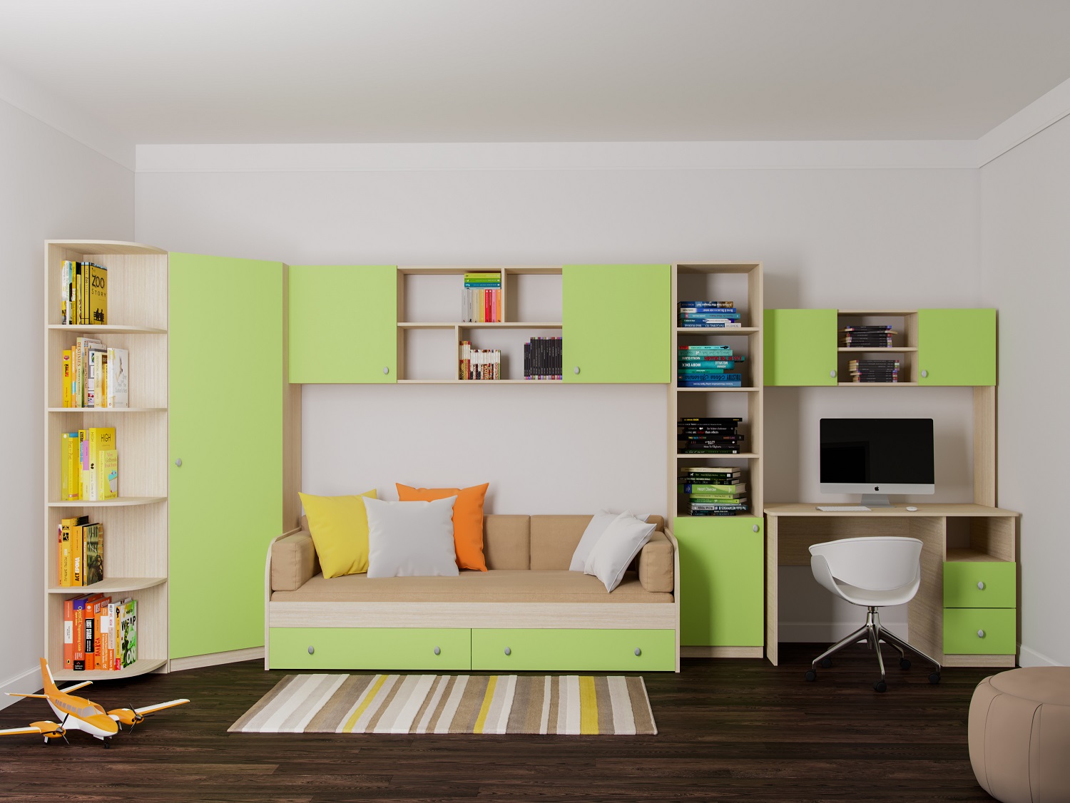 

Модульная детская Астра №3 Белый/Белый