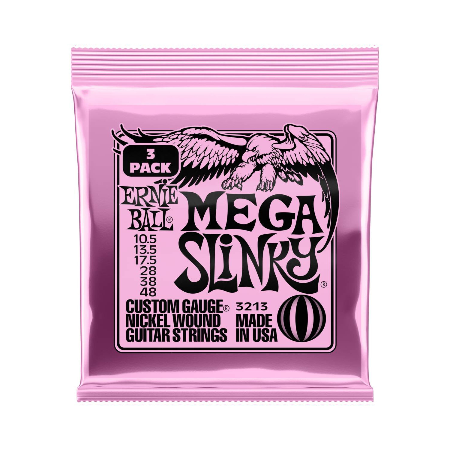 

Струны для электрогитары ERNIE BALL 3213 Nickel Slinky Mega 3 Pack 10.5-48